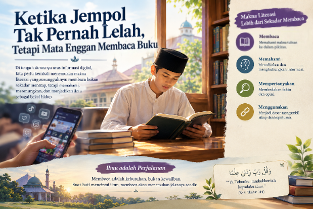 Ketika Jempol Tak Pernah Lelah, Tetapi Mata Enggan Membaca Buku